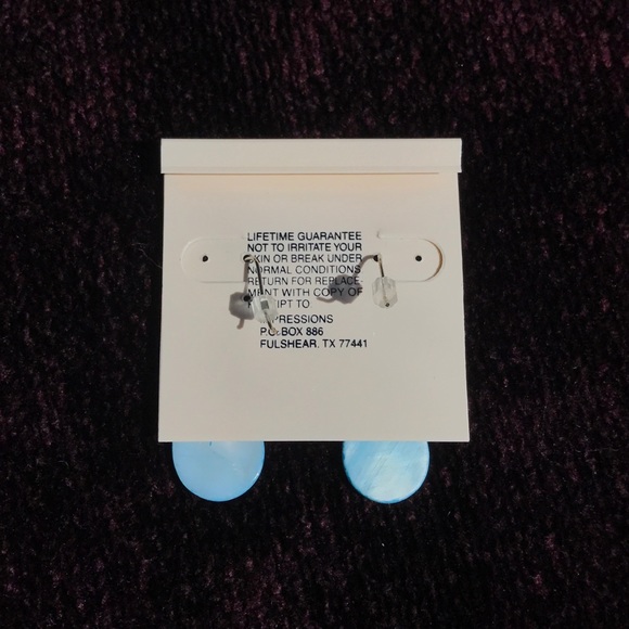 Impressions Pierced Earrings Light Blue Color NWT Bundle & Save - Picture 2 of 2
